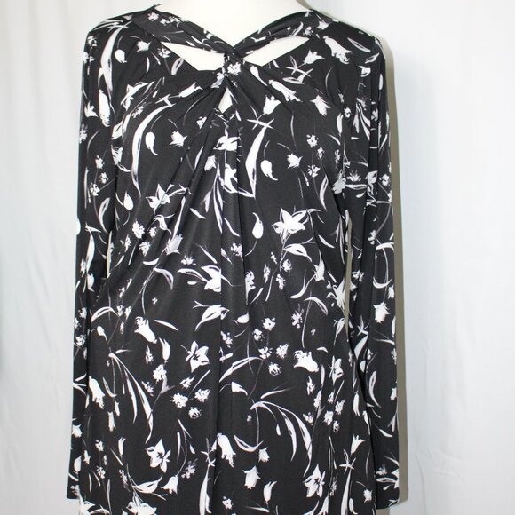 White House Black Market Floral Long Sleeve Top Women's XL - Picture 2 of 9